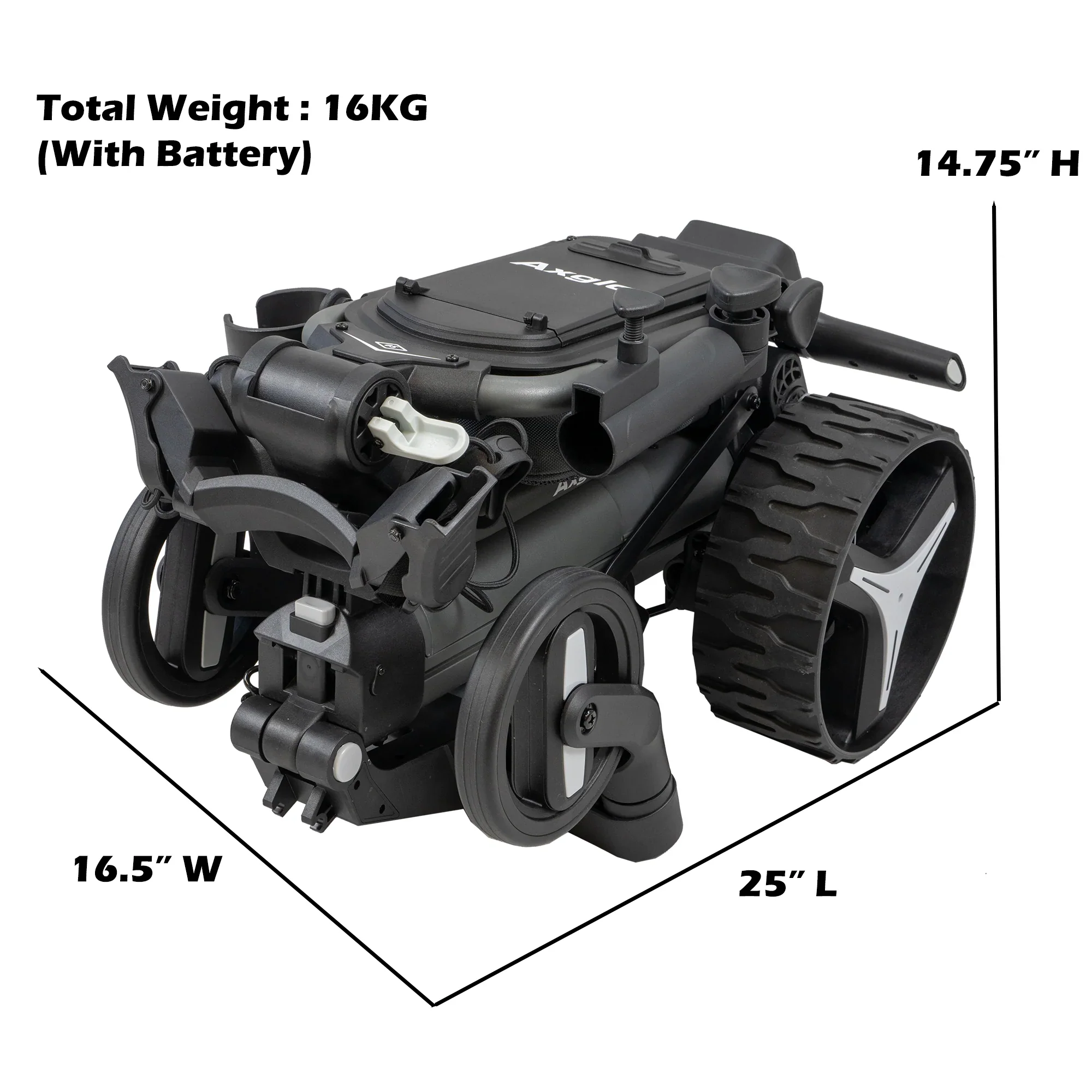 Axglo E5 Follow Me Remote Electric Golf Trolley - Image 2