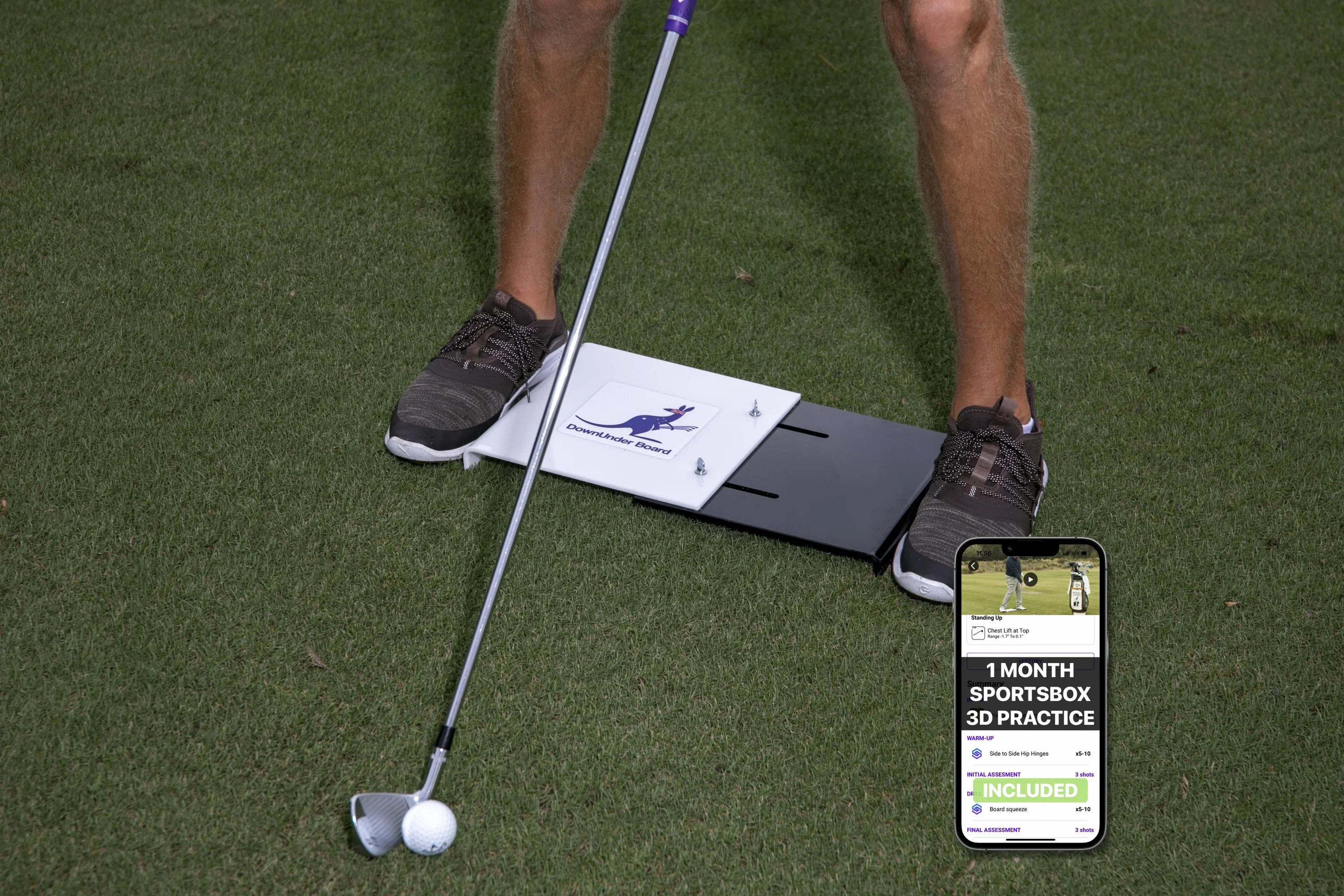 DownUnder Board 2.0 Tour Edition - Golf Swing Trainer