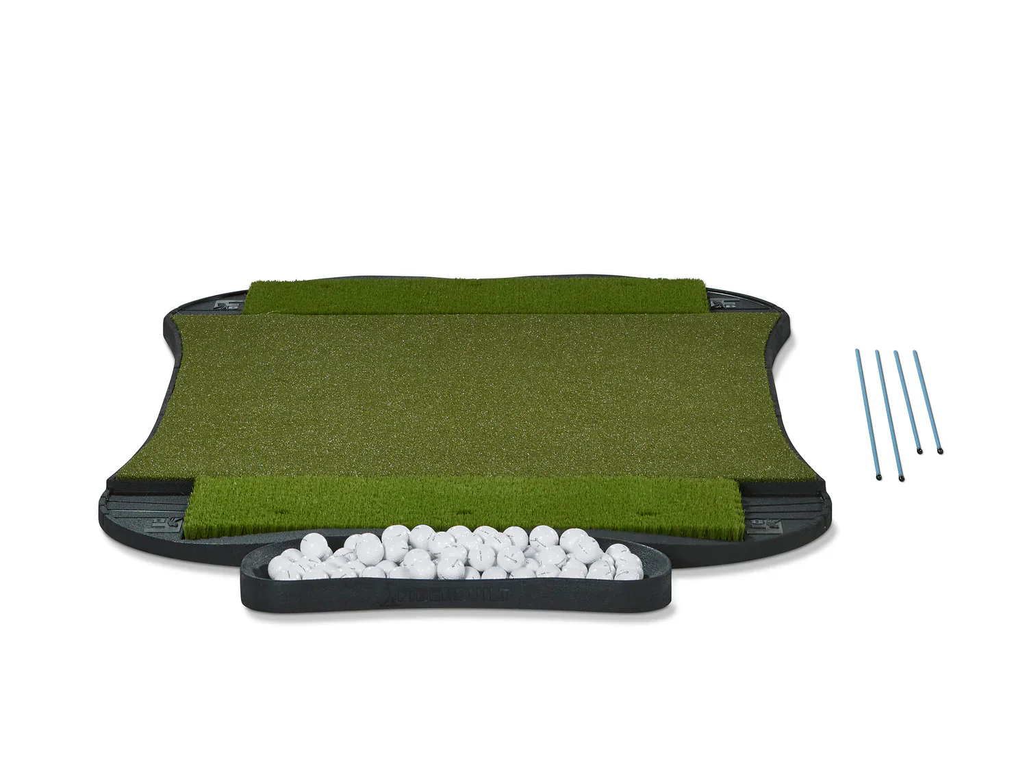 Fiberbuilt Grass Series Hourglass Pro Studio Golf Mat - Double Hitting - 6'x4' - Image 5