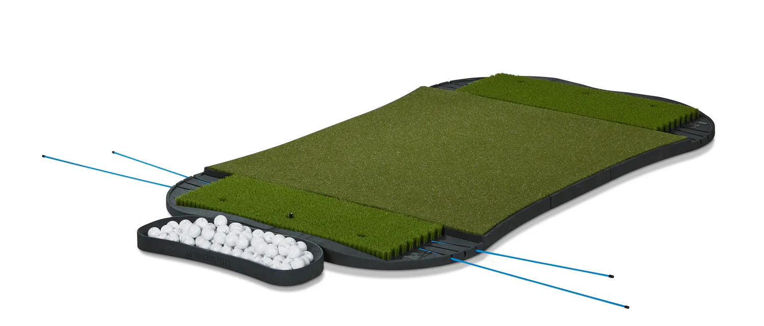 Fiberbuilt Grass Series Hourglass Pro Studio Golf Mat - Double Hitting - 6'x4' - Image 6