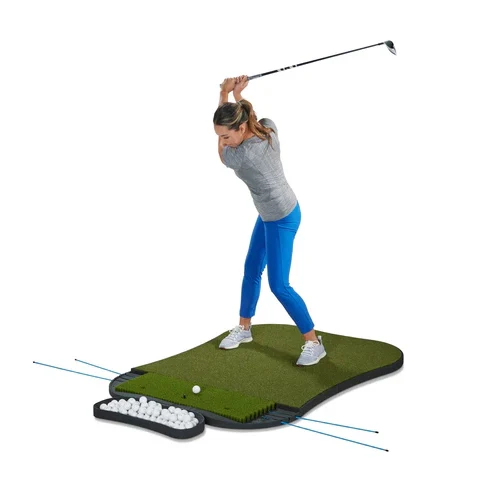 Fiberbuilt Grass Series Hourglass Pro Studio Golf Mat - Single Hitting - 5'x4'