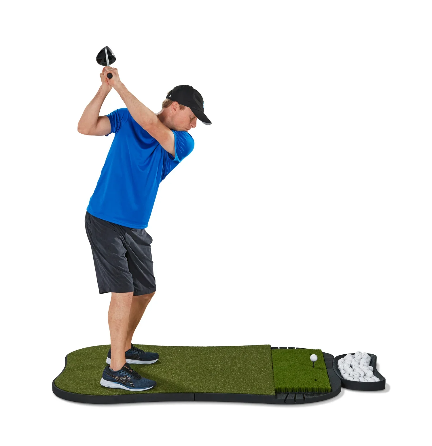 Fiberbuilt Grass Series Hourglass Pro Studio Golf Mat - Single Hitting - 5'x4' - Image 2