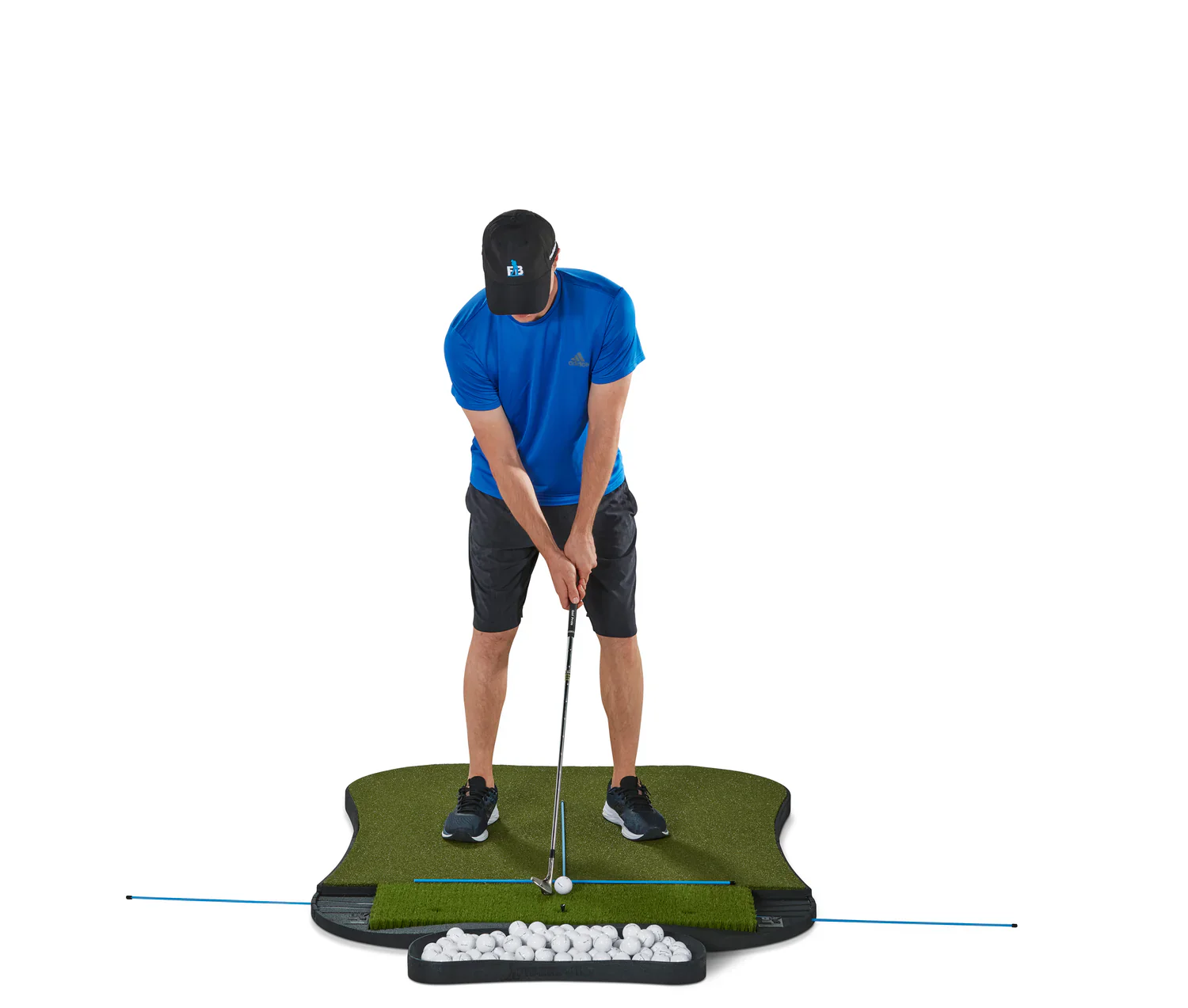 Fiberbuilt Grass Series Hourglass Pro Studio Golf Mat - Single Hitting - 5'x4' - Image 3