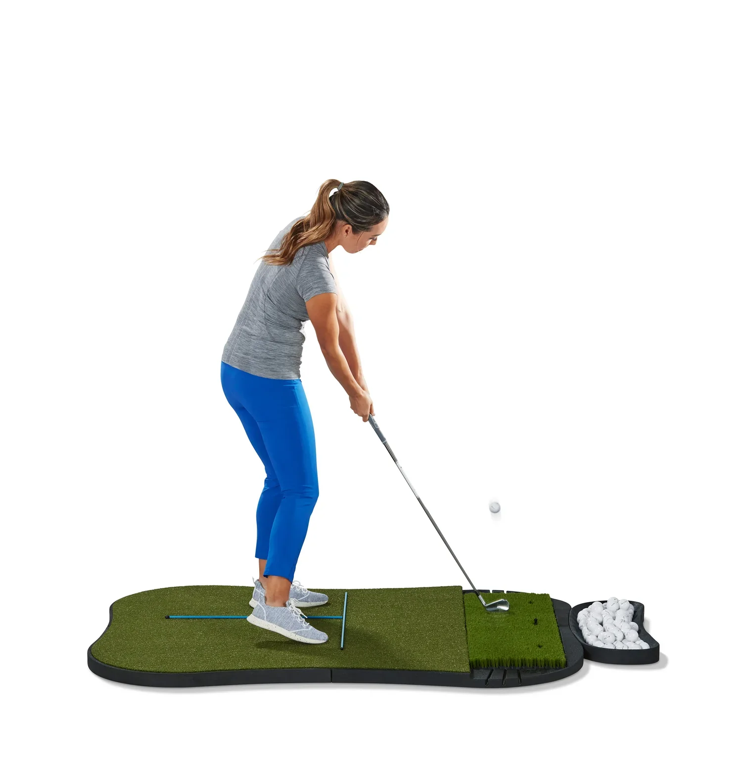Fiberbuilt Grass Series Hourglass Pro Studio Golf Mat - Single Hitting - 5'x4' - Image 4