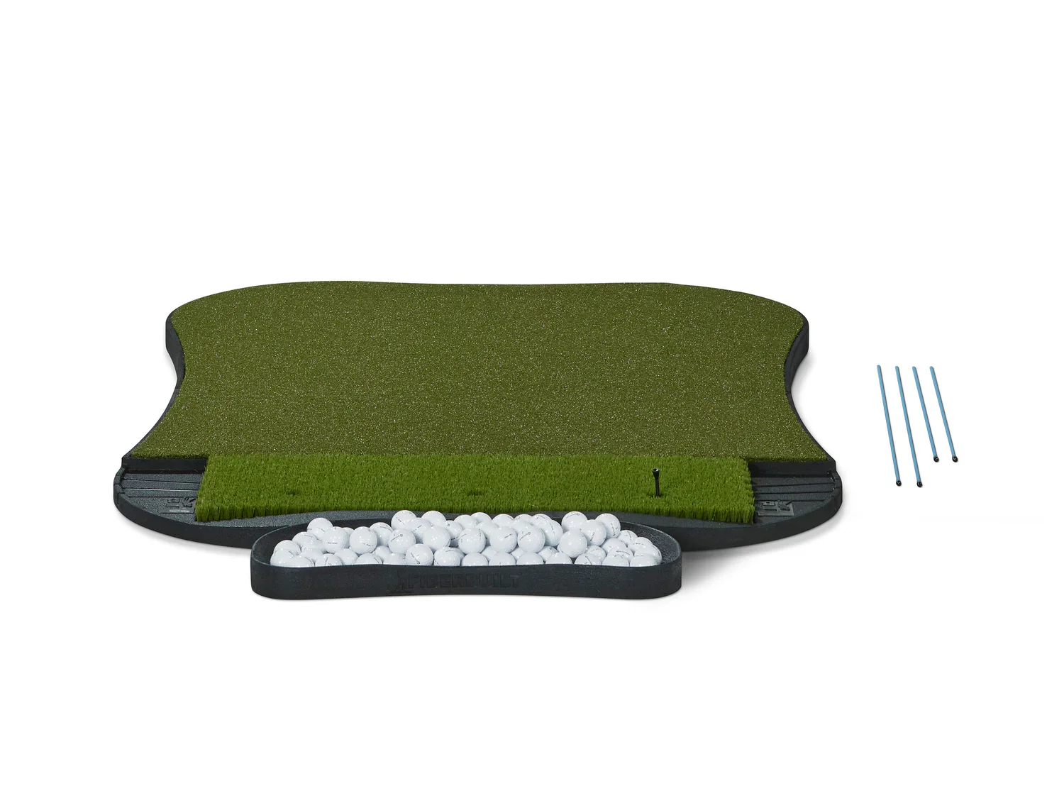Fiberbuilt Grass Series Hourglass Pro Studio Golf Mat - Single Hitting - 5'x4' - Image 5