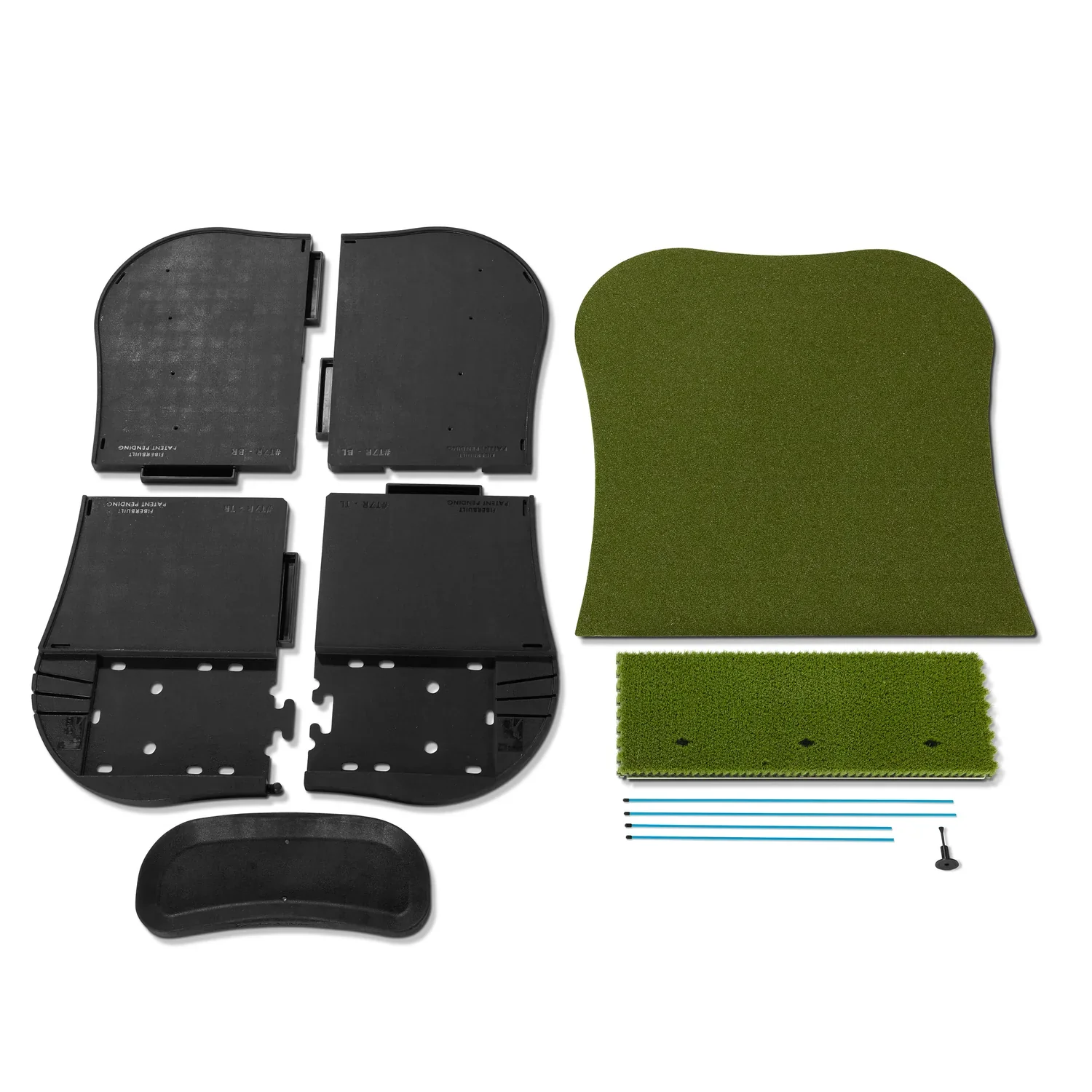 Fiberbuilt Grass Series Hourglass Pro Studio Golf Mat - Single Hitting - 5'x4' - Image 6
