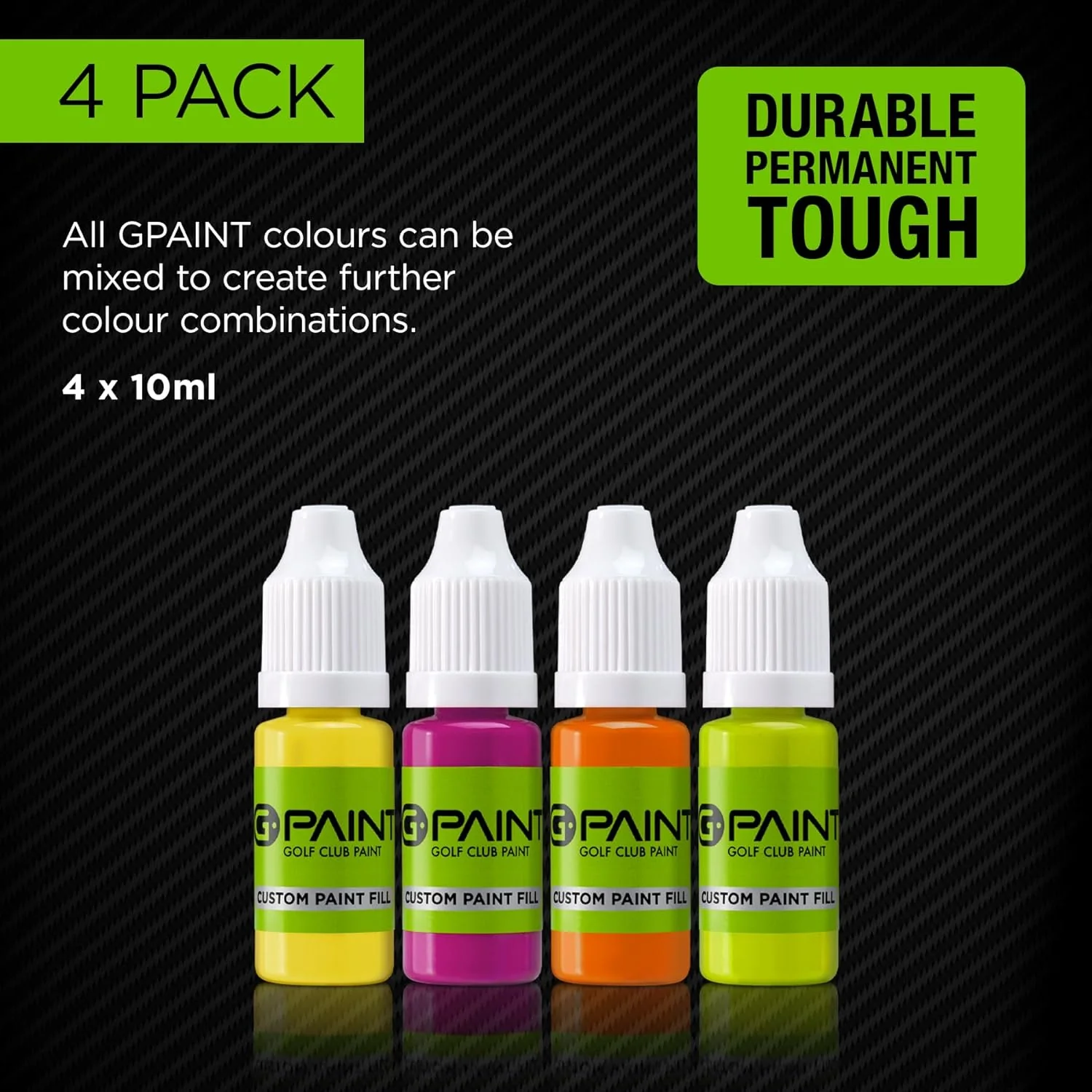 G-Paint Golf Club Paint - 4 Pack (Yellow/Pink/Orange/Green) - Image 10