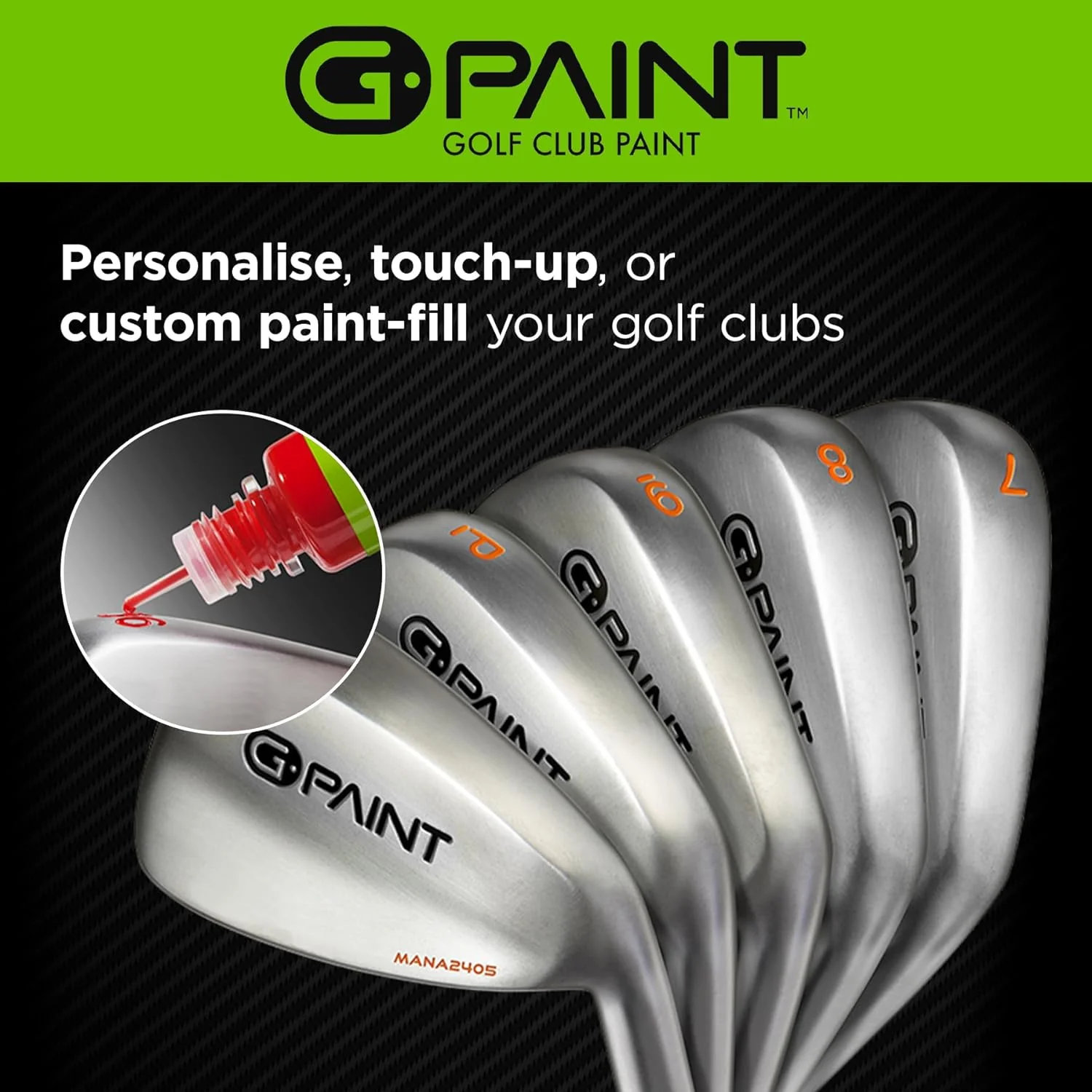 G-Paint Golf Club Paint - 4 Pack (Yellow/Pink/Orange/Green) - Image 7