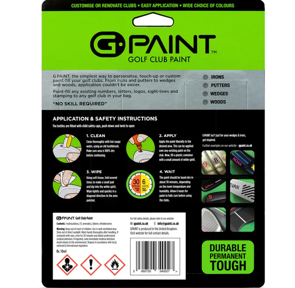 G-Paint Golf Club Paint - 8 Pack (All 8 Colors) - Image 2