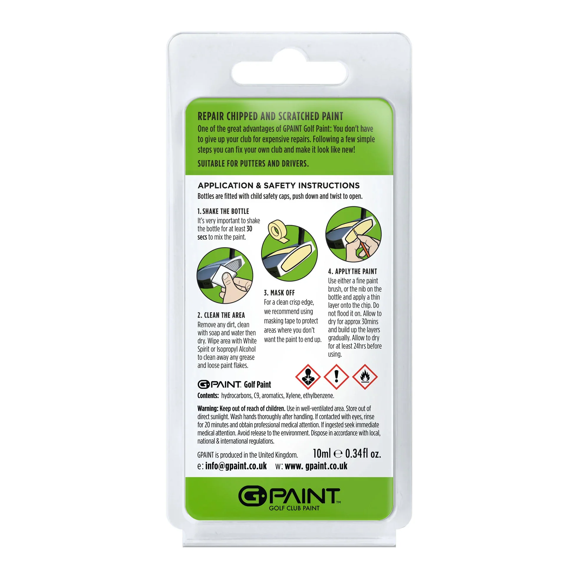G-Paint Golf Club Touch Up Paint - Taylormade SIM2 / SIM2 Max / SIM2 MAX D- White - Image 2