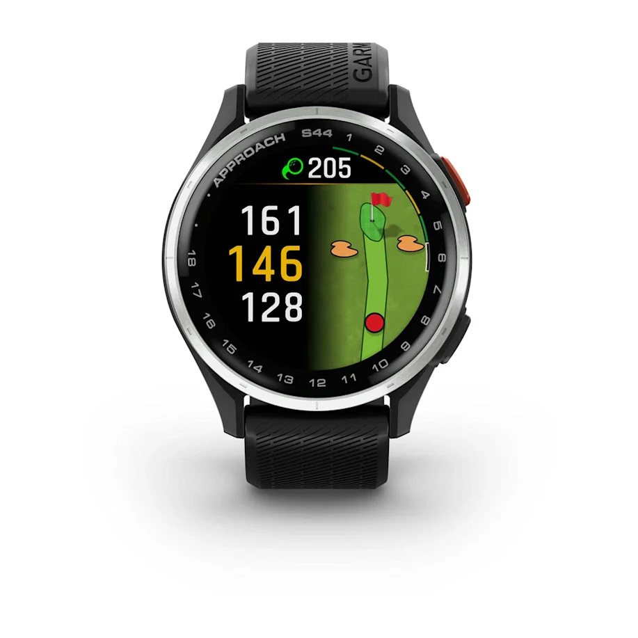 Garmin Approach S44 GPS Golf Watch - Silver Bezel/Black Band - Image 5
