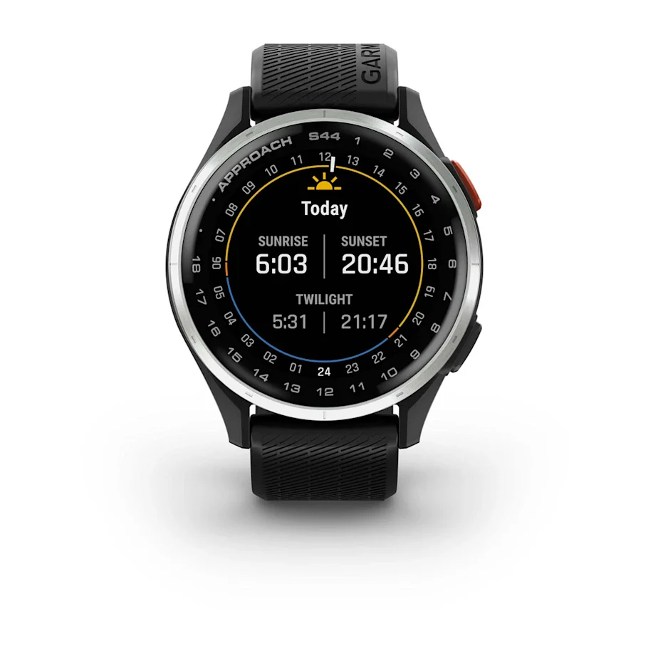 Garmin Approach S44 GPS Golf Watch - Silver Bezel/Black Band - Image 6