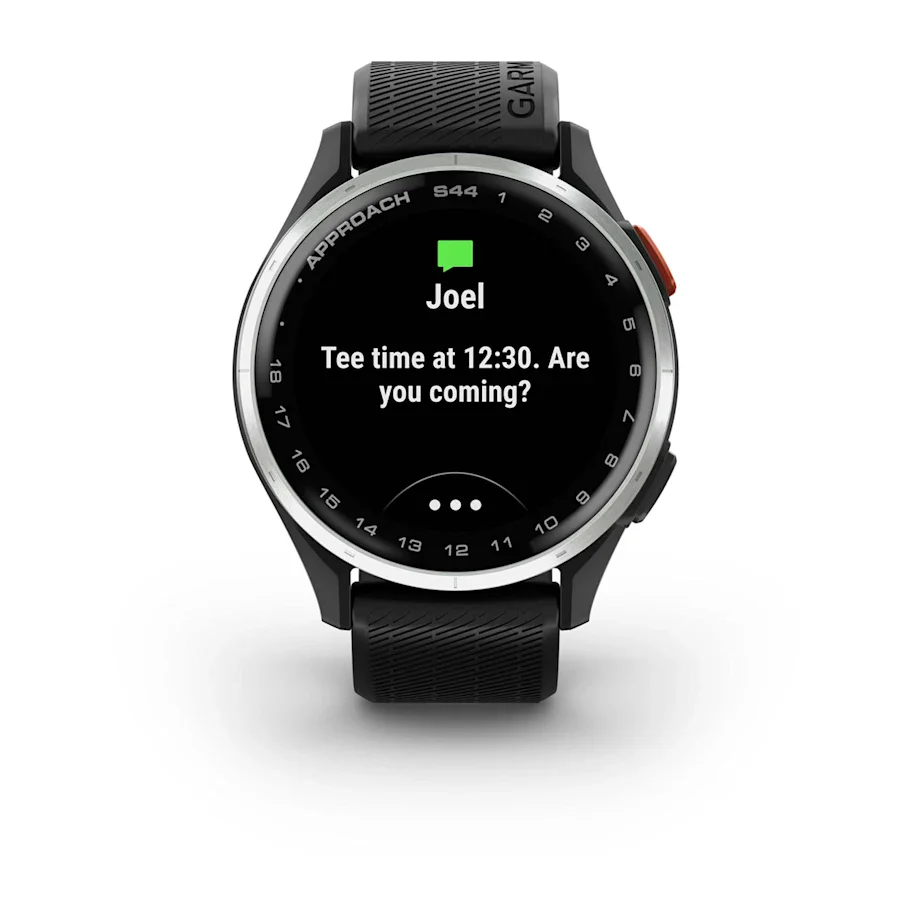 Garmin Approach S44 GPS Golf Watch - Silver Bezel/Black Band - Image 7