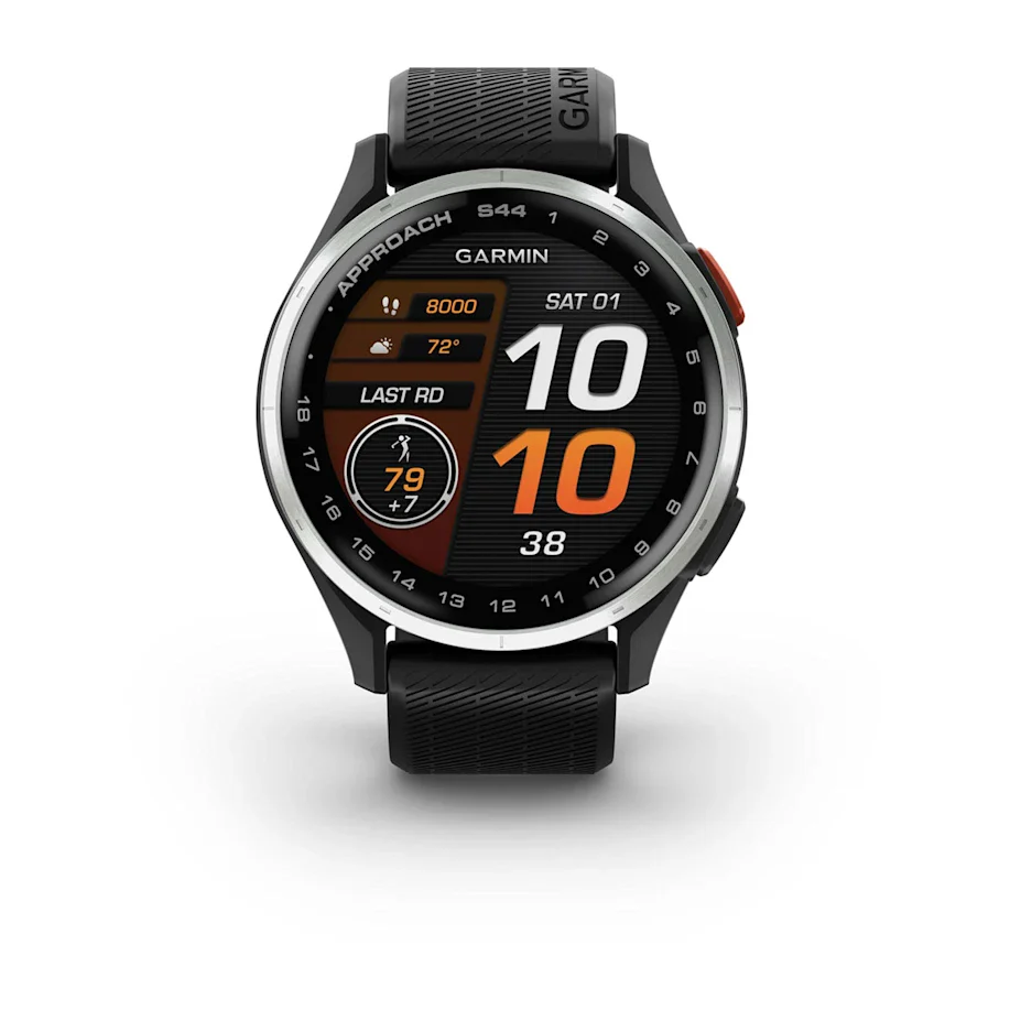 Garmin Approach S44 GPS Golf Watch - Silver Bezel/Black Band - Image 8