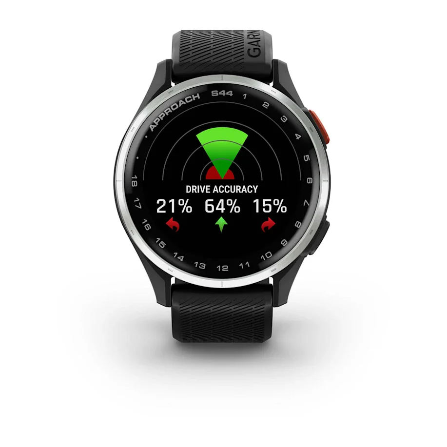 Garmin Approach S44 GPS Golf Watch - Silver Bezel/Black Band - Image 9