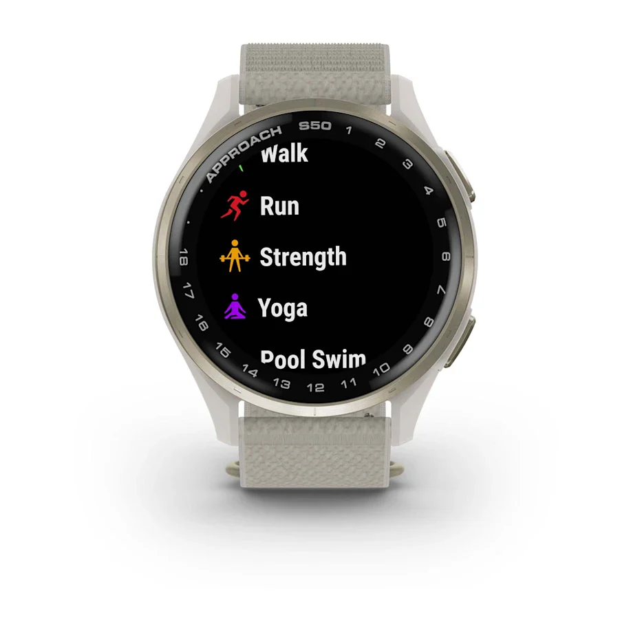 Garmin Approach S50 GPS Golf Watch - Gold Bezel/Ivory Band - Image 6