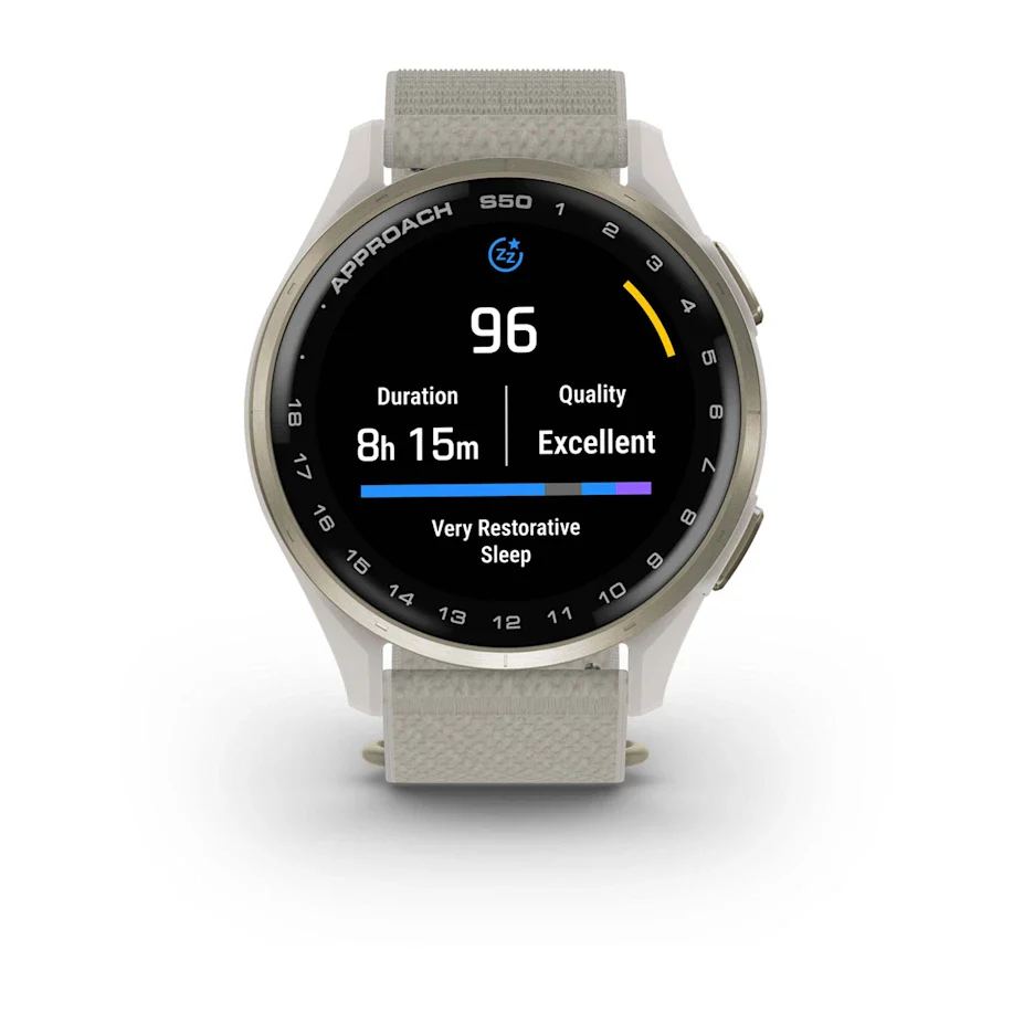 Garmin Approach S50 GPS Golf Watch - Gold Bezel/Ivory Band - Image 8