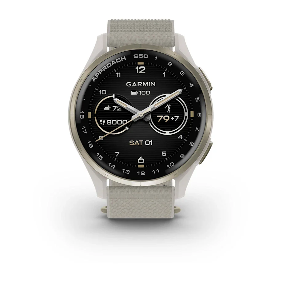 Garmin Approach S50 GPS Golf Watch - Gold Bezel/Ivory Band - Image 9