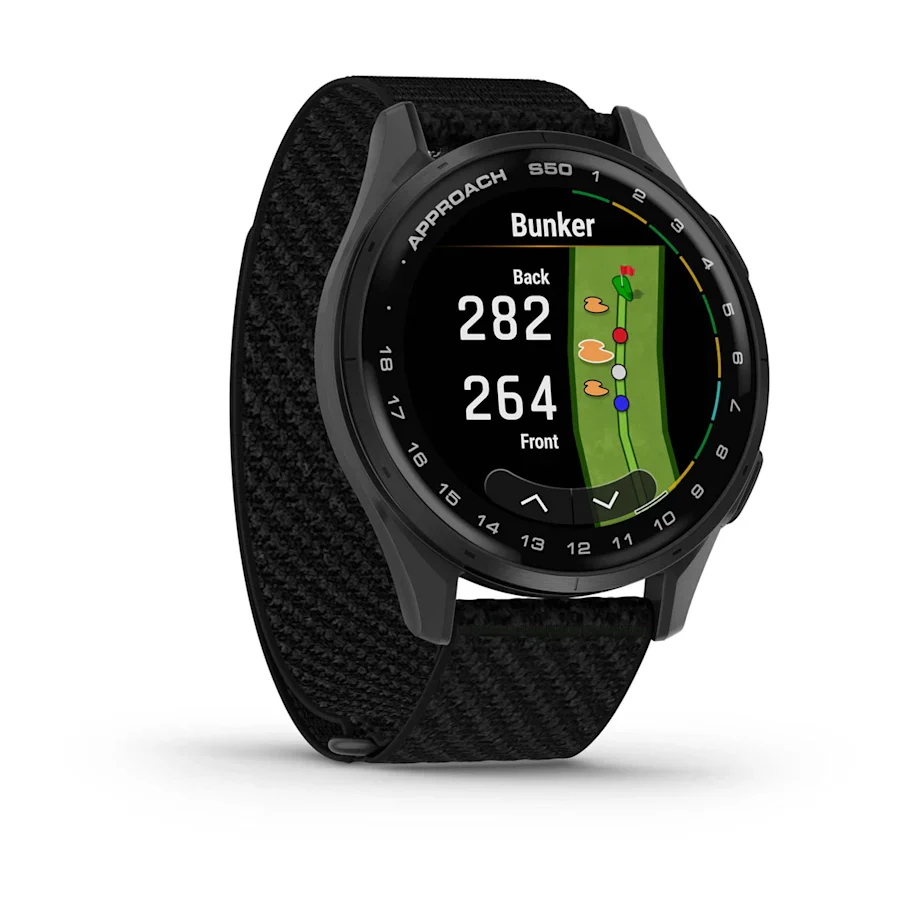 Garmin Approach S50 GPS Golf Watch - Slate Bezel/Black Band - Image 2