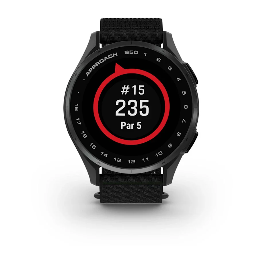 Garmin Approach S50 GPS Golf Watch - Slate Bezel/Black Band - Image 3