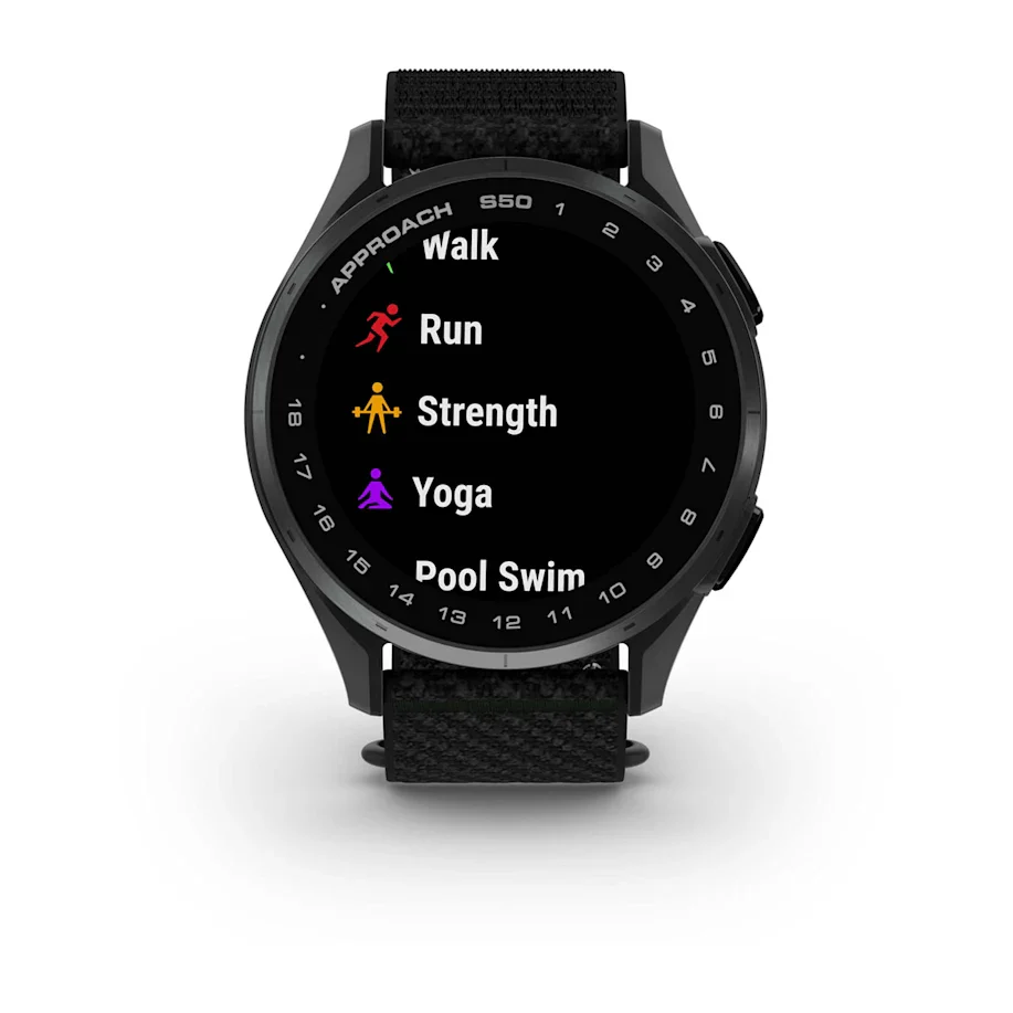 Garmin Approach S50 GPS Golf Watch - Slate Bezel/Black Band - Image 6