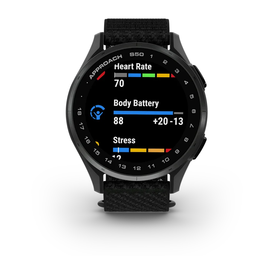 Garmin Approach S50 GPS Golf Watch - Slate Bezel/Black Band - Image 7