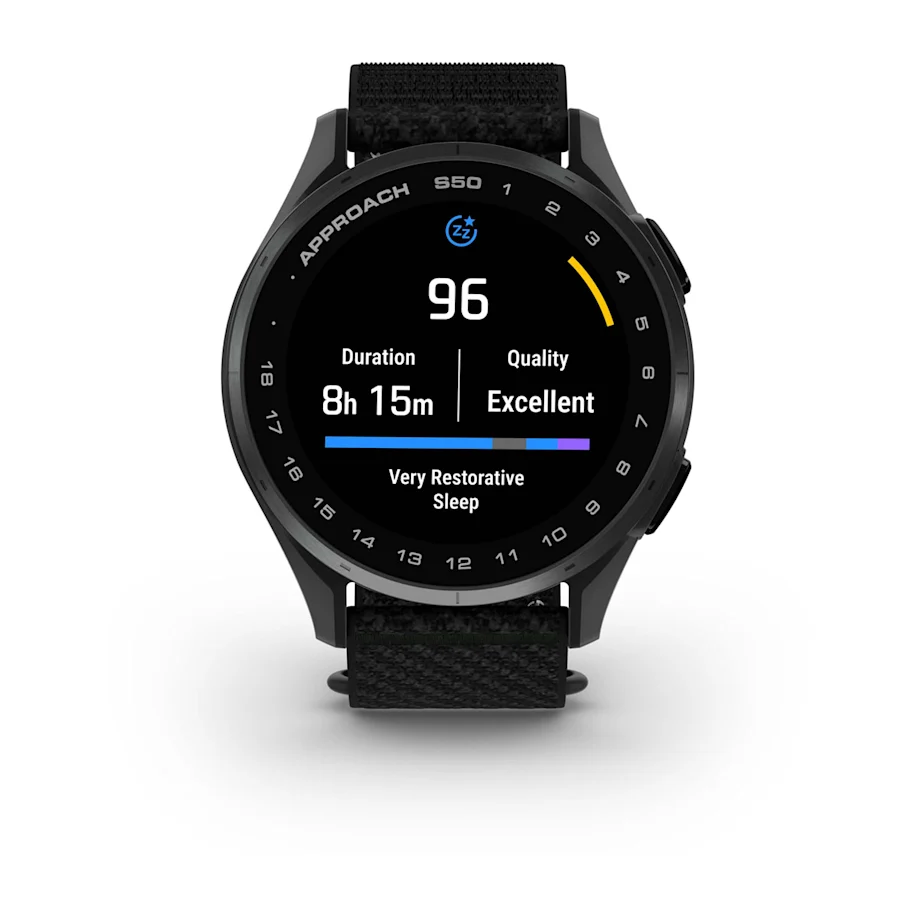 Garmin Approach S50 GPS Golf Watch - Slate Bezel/Black Band - Image 8