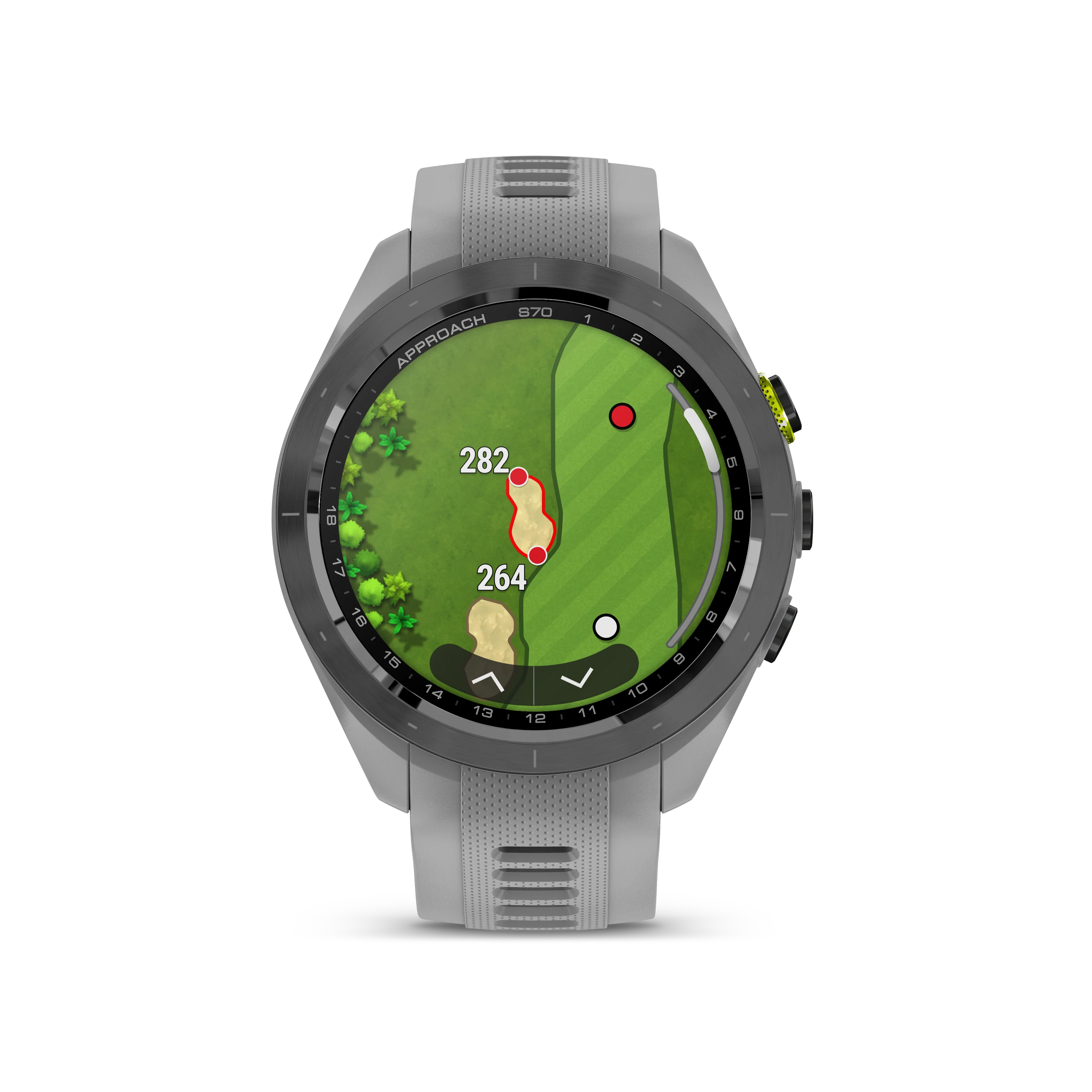 Garmin Approach S70 Golf GPS Watch - Black/42mm - Ceramic Bezel/Powder Gray Silicone Band - Image 3