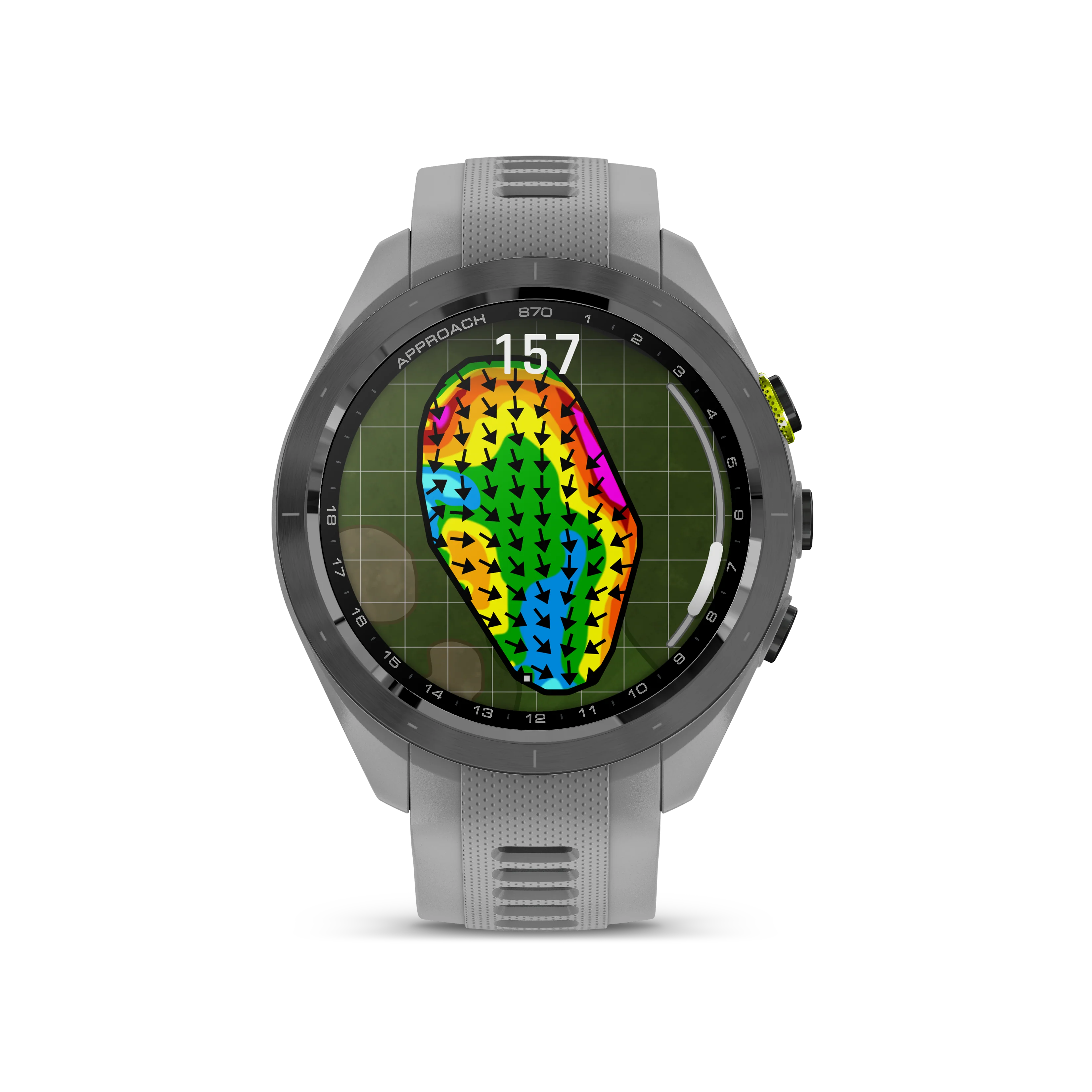 Garmin Approach S70 Golf GPS Watch - Black/42mm - Ceramic Bezel/Powder Gray Silicone Band - Image 4