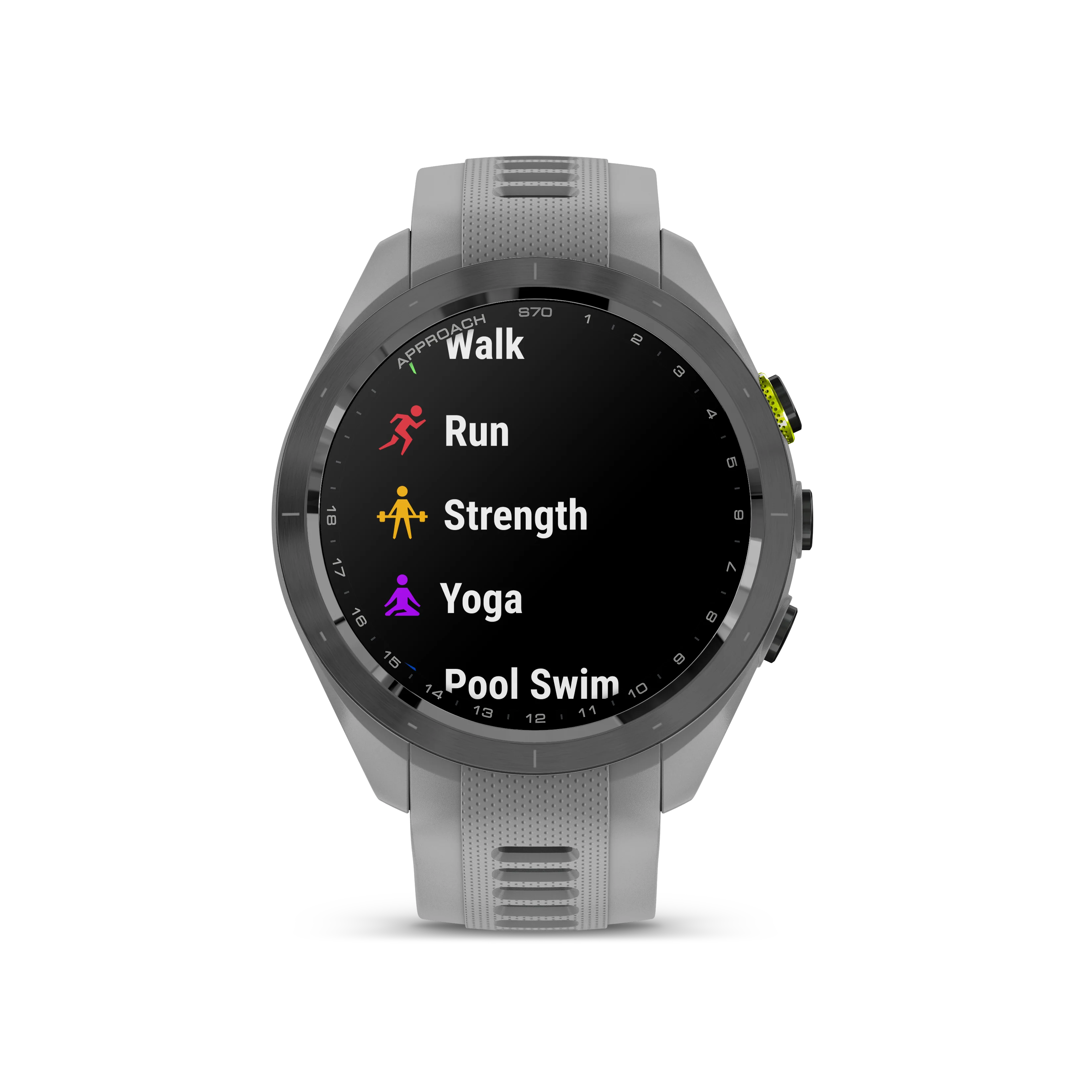 Garmin Approach S70 Golf GPS Watch - Black/42mm - Ceramic Bezel/Powder Gray Silicone Band - Image 7