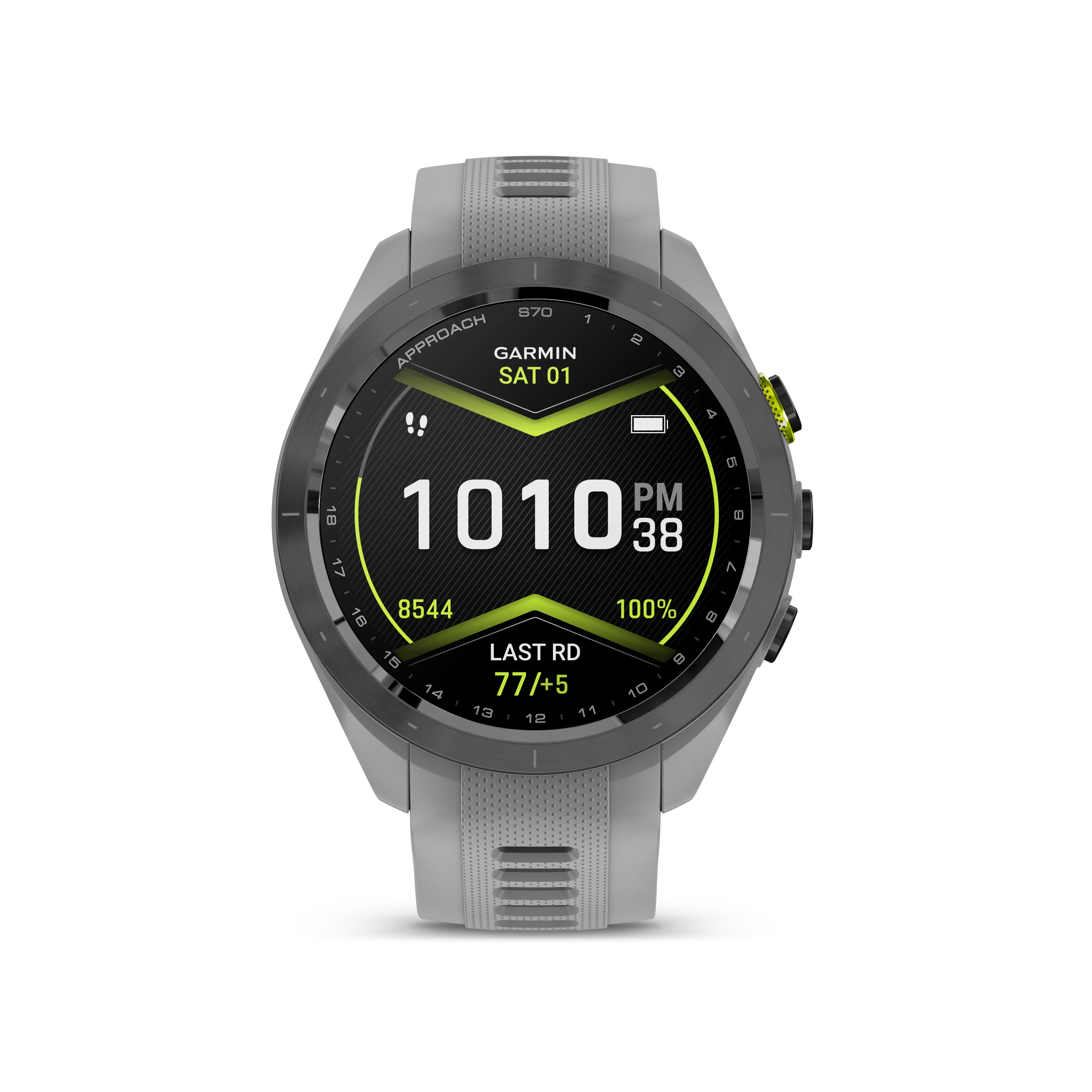 Garmin Approach S70 Golf GPS Watch - Black/42mm - Ceramic Bezel/Powder Gray Silicone Band - Image 8