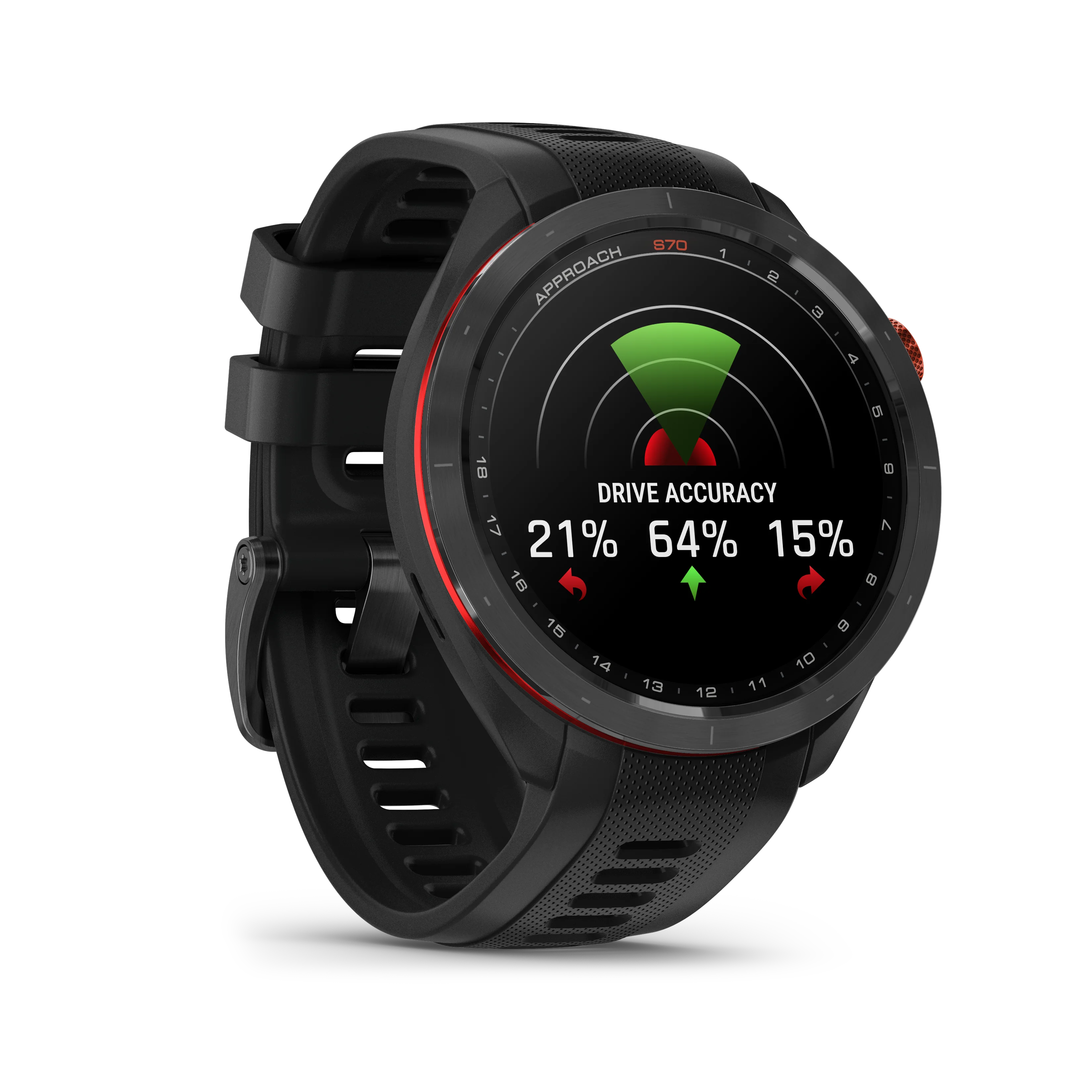Garmin Approach S70 Golf GPS Watch - Black/47mm - Ceramic Bezel/Black Silicone Band - Image 10