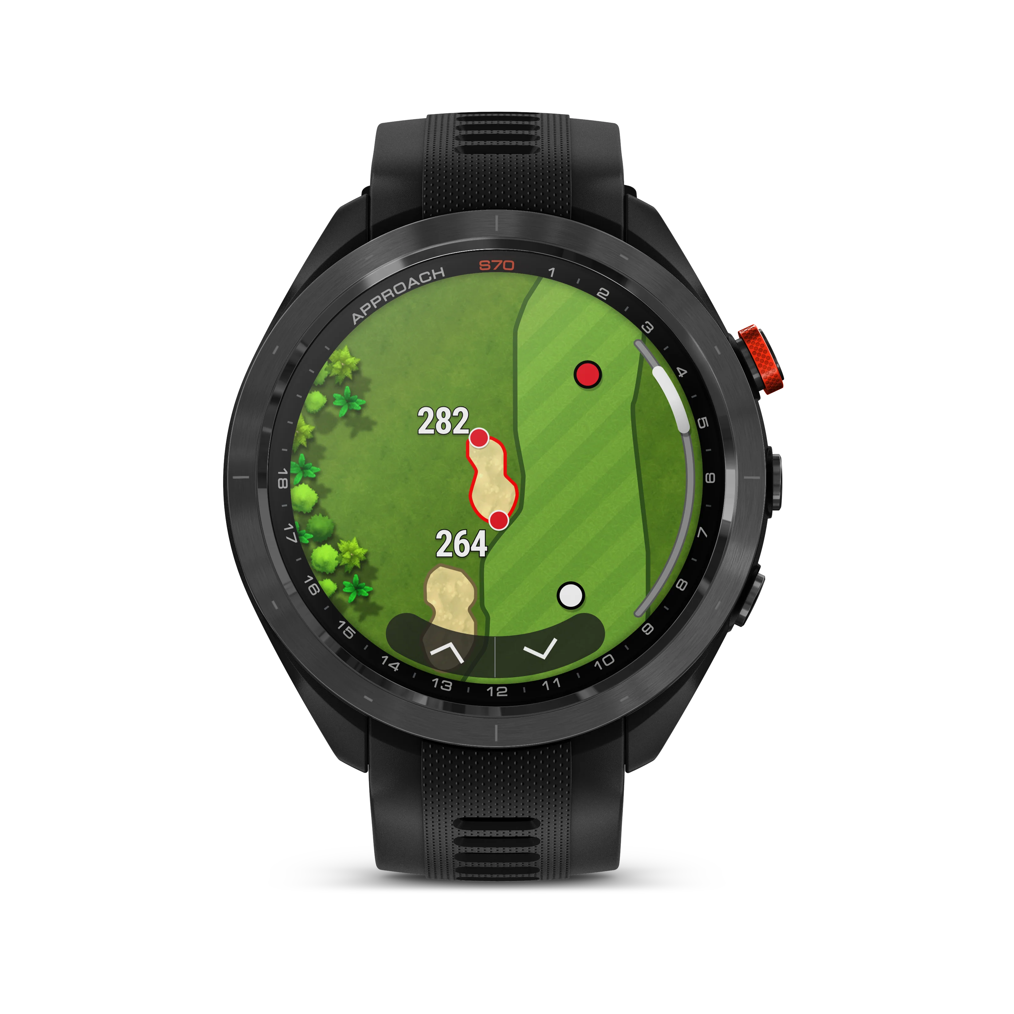 Garmin Approach S70 Golf GPS Watch - Black/47mm - Ceramic Bezel/Black Silicone Band - Image 2