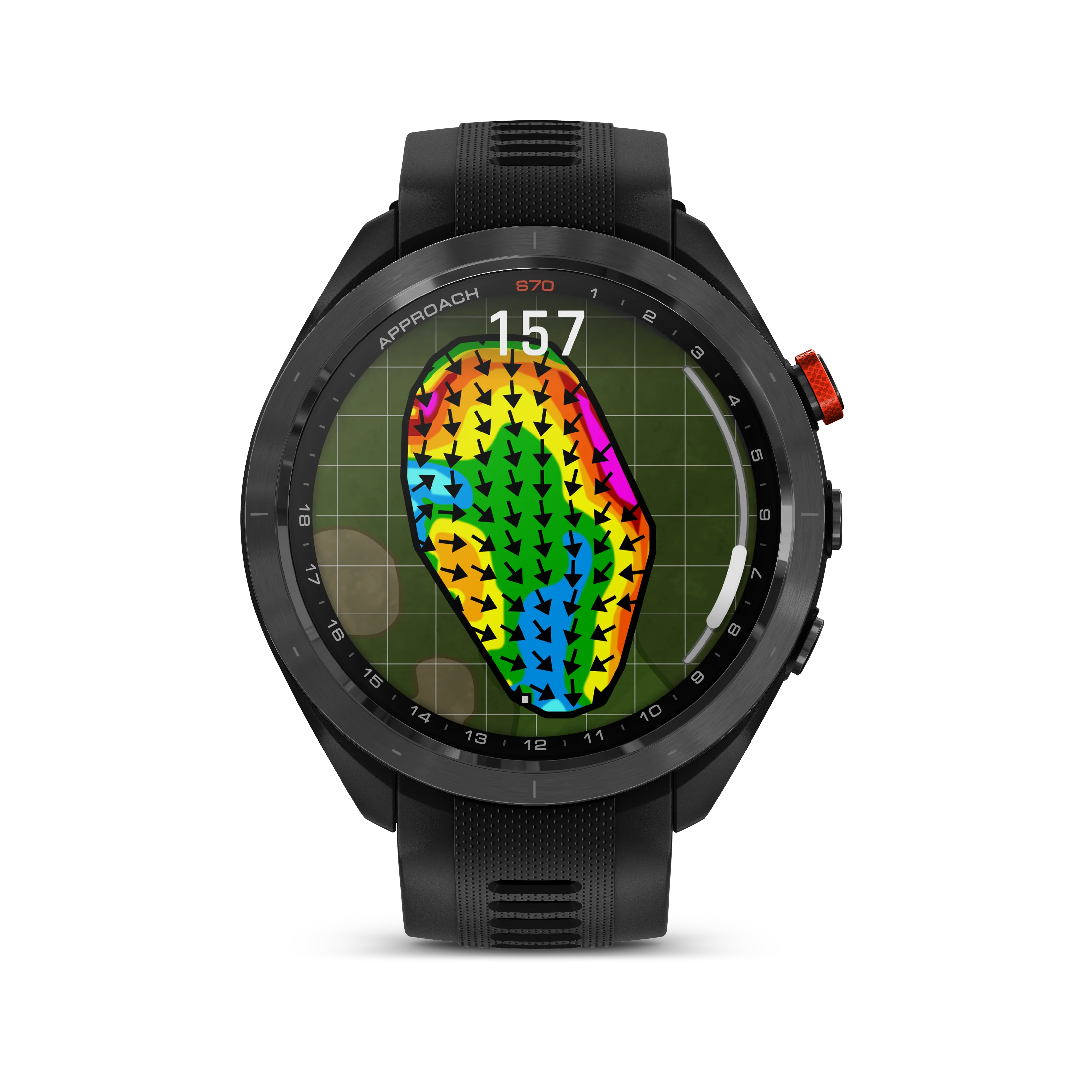 Garmin Approach S70 Golf GPS Watch - Black/47mm - Ceramic Bezel/Black Silicone Band - Image 5