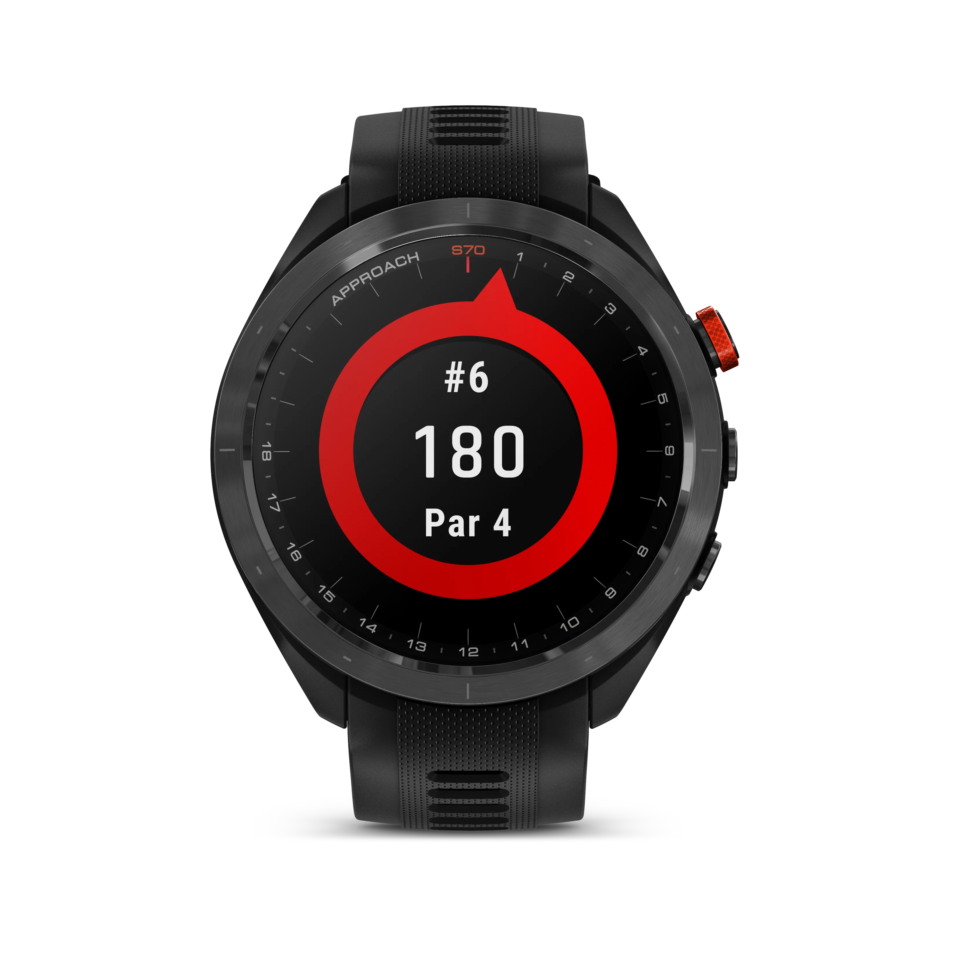 Garmin Approach S70 Golf GPS Watch - Black/47mm - Ceramic Bezel/Black Silicone Band - Image 6
