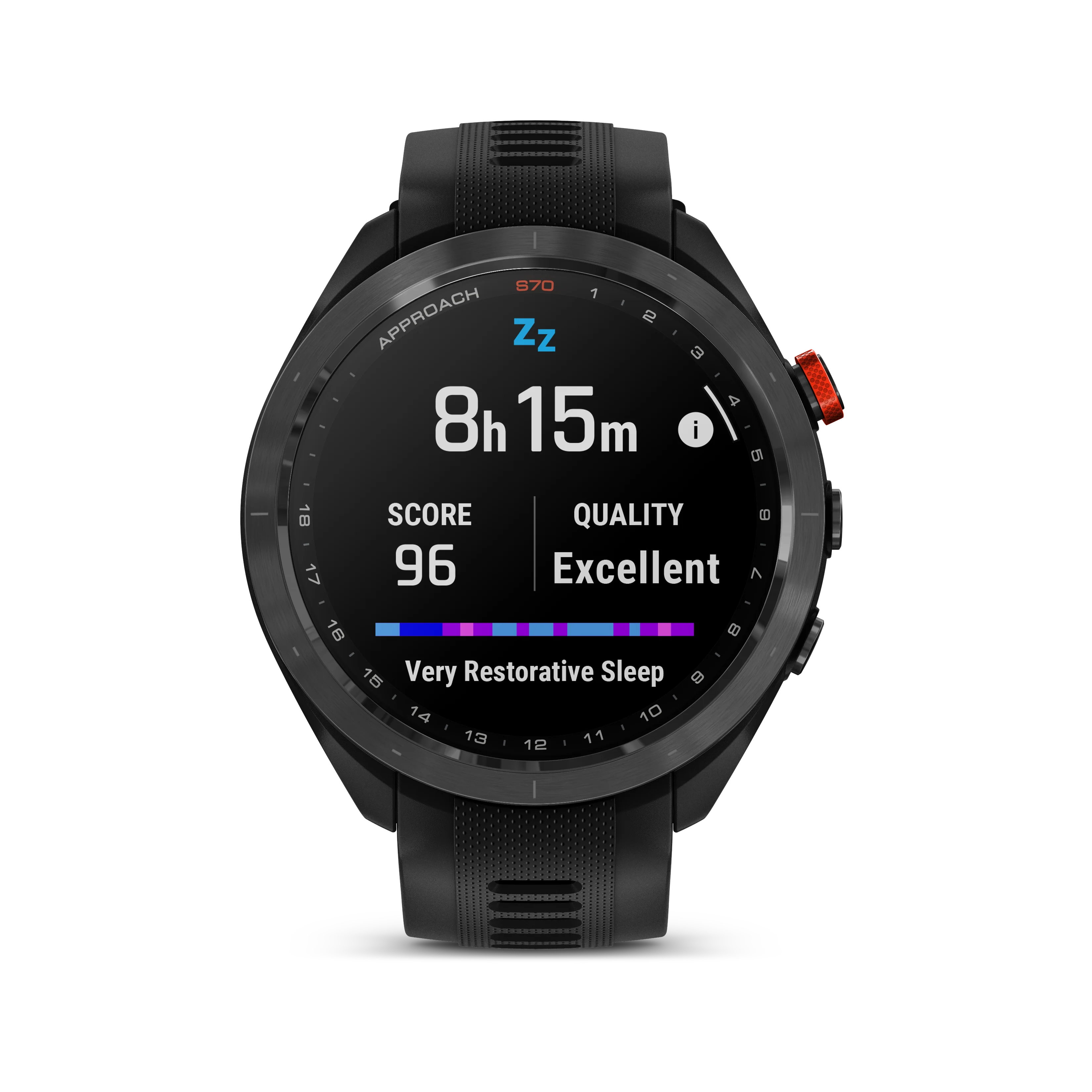 Garmin Approach S70 Golf GPS Watch - Black/47mm - Ceramic Bezel/Black Silicone Band - Image 7