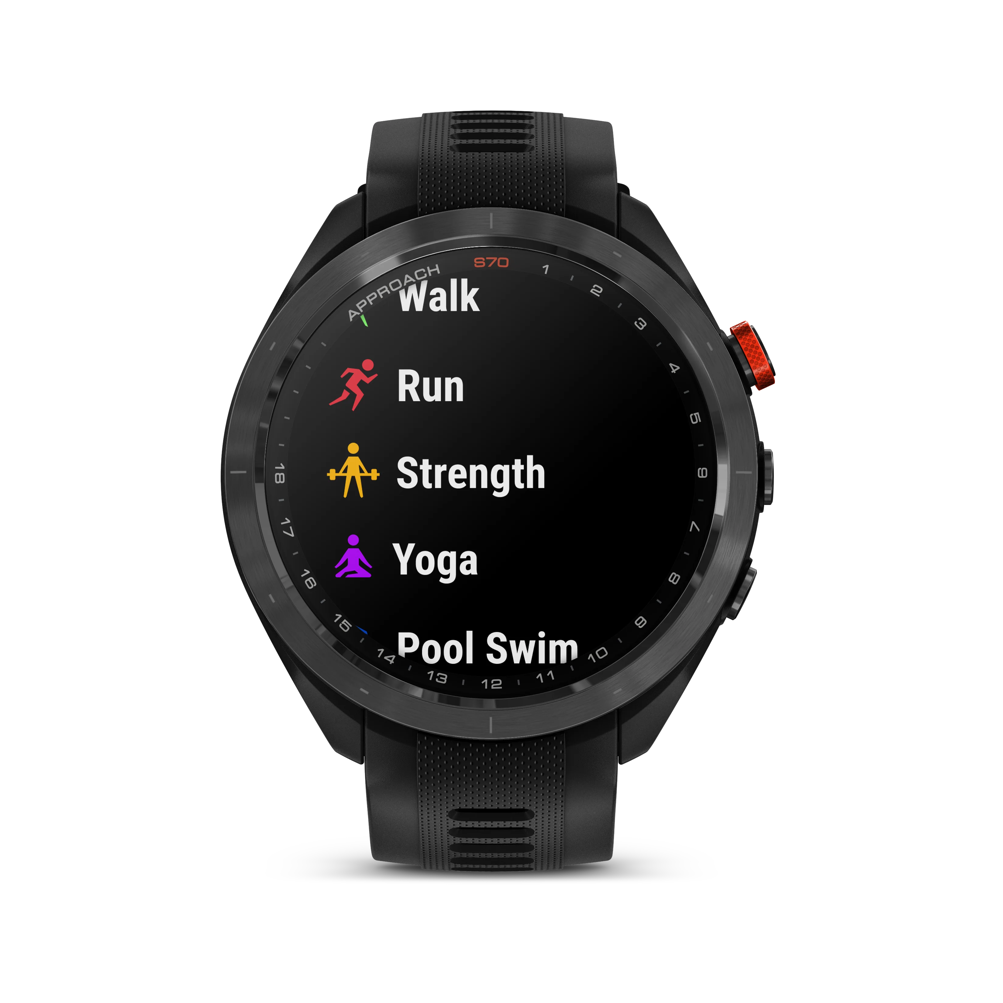 Garmin Approach S70 Golf GPS Watch - Black/47mm - Ceramic Bezel/Black Silicone Band - Image 8