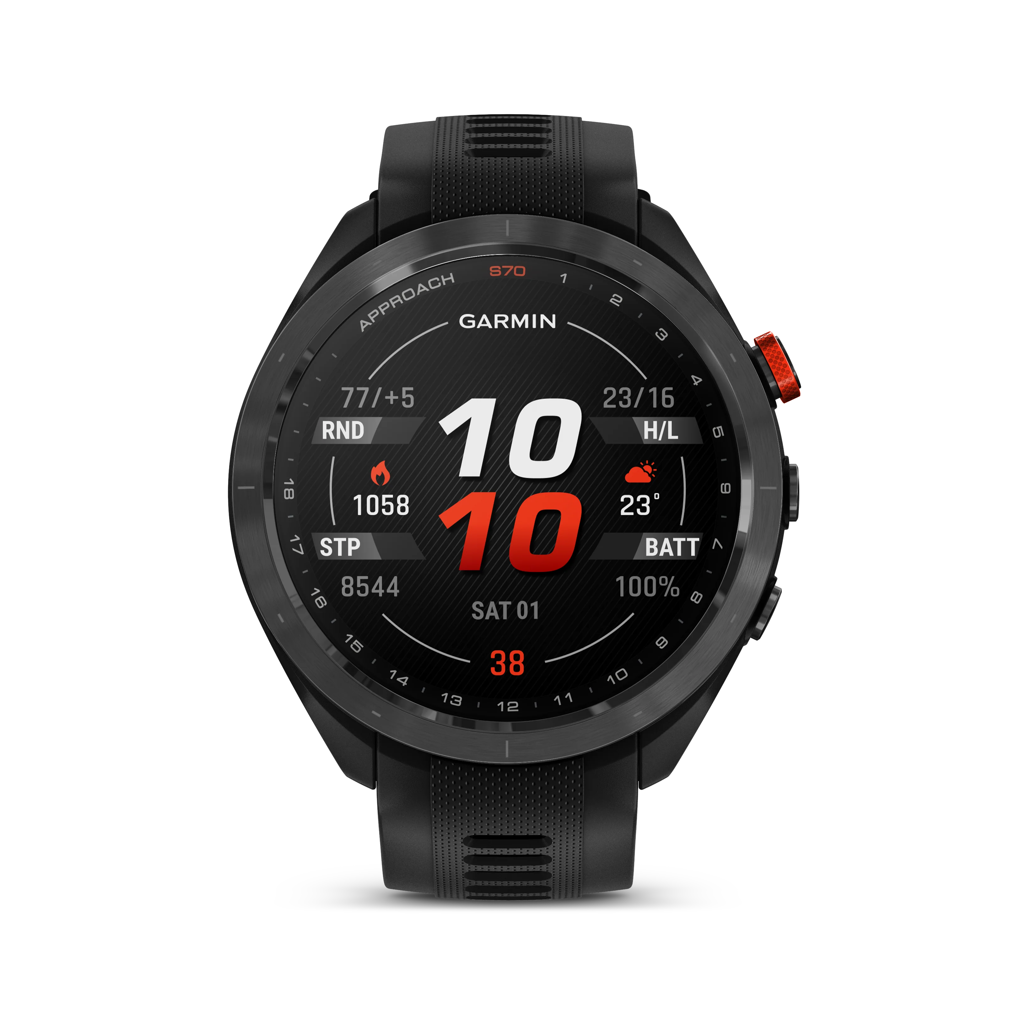 Garmin Approach S70 Golf GPS Watch - Black/47mm - Ceramic Bezel/Black Silicone Band - Image 9