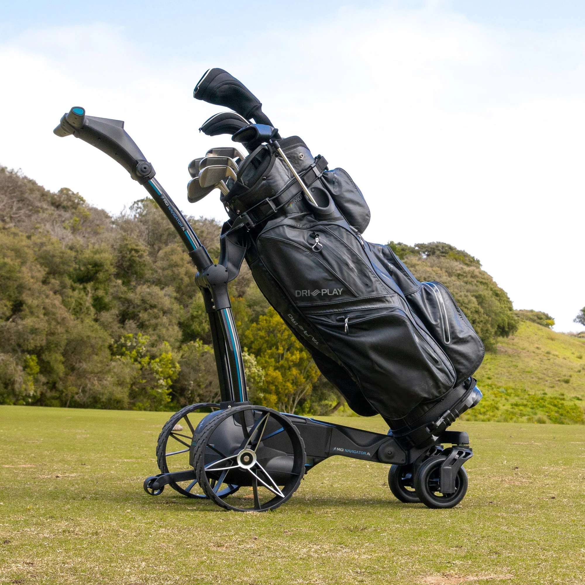 MGI AI Navigator GPS+ Electric Golf Push Cart - Image 9