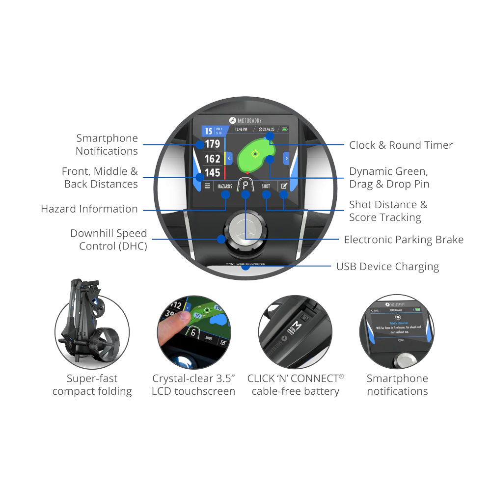 Motocaddy M5 GPS DHC Electric Golf Trolley - Image 7
