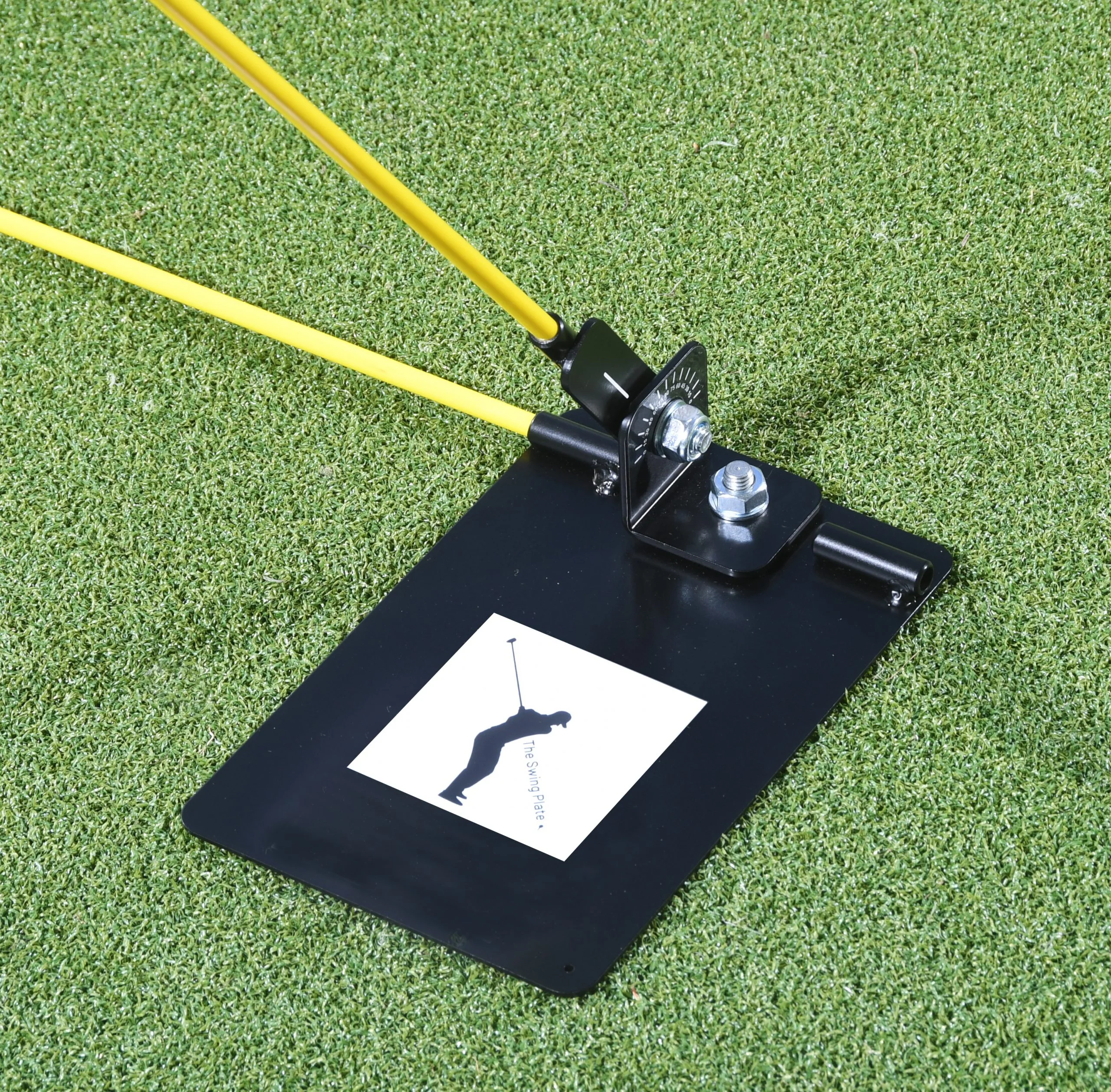 Golf Swing Plate with Alignment Rods - Golf Swing Plane Training Aid - Image 2