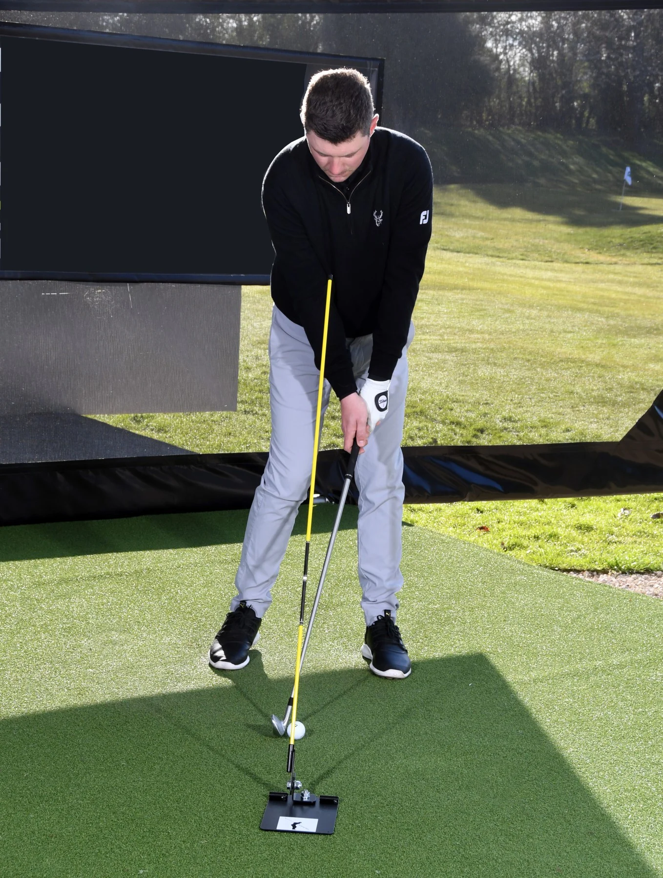 Golf Swing Plate with Alignment Rods - Golf Swing Plane Training Aid - Image 3