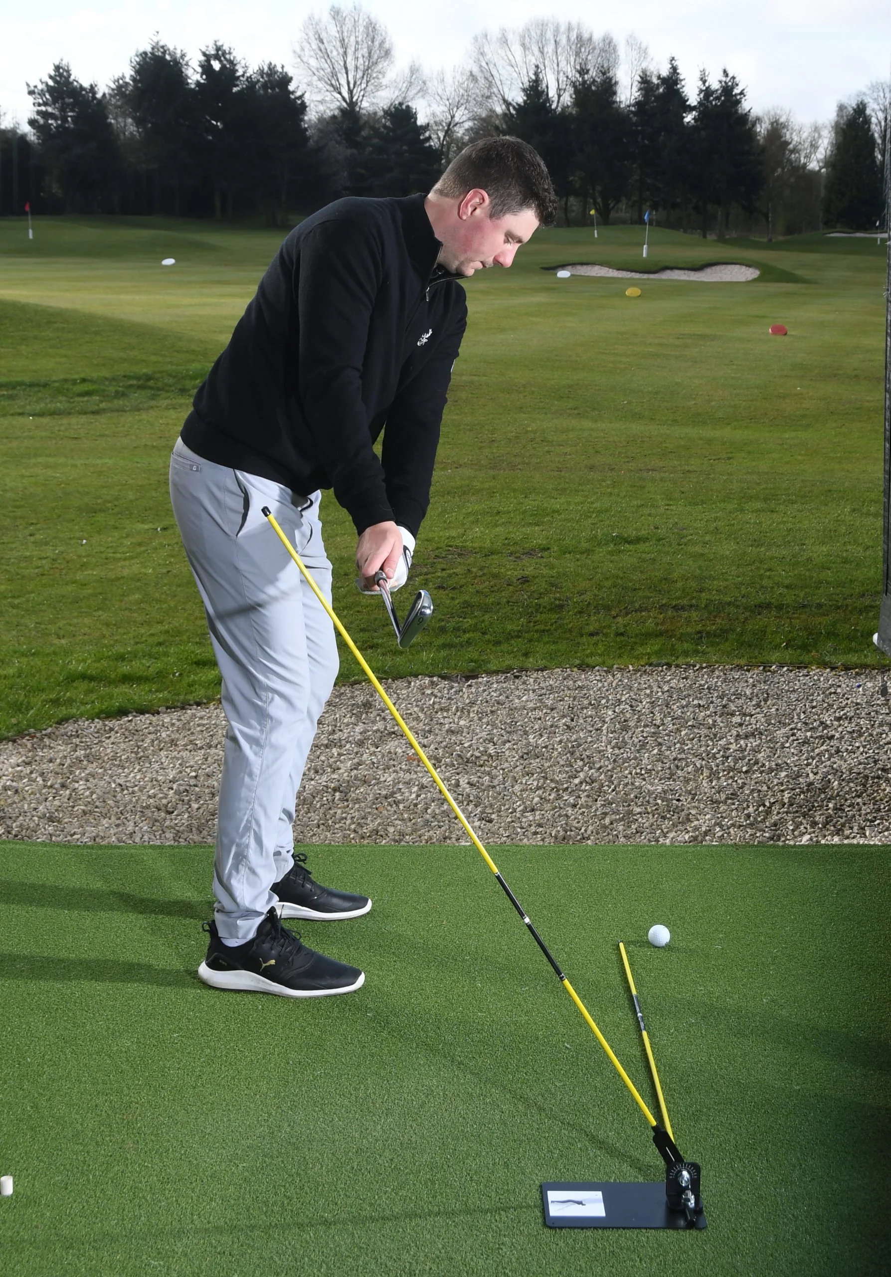 Golf Swing Plate with Alignment Rods - Golf Swing Plane Training Aid - Image 5