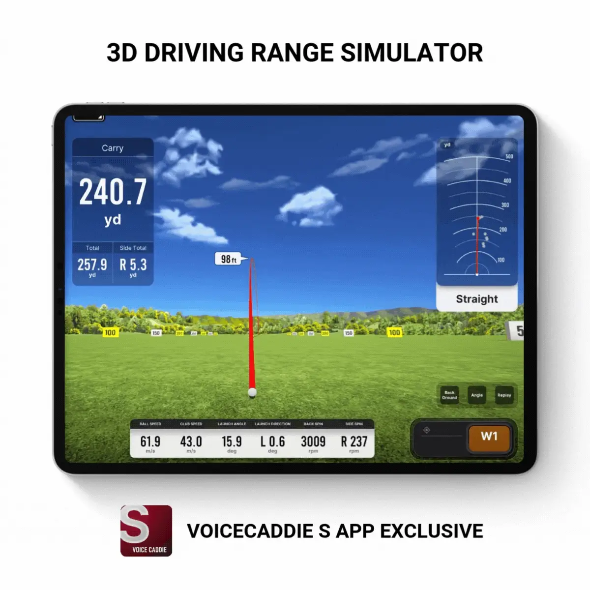 Voice Caddie SC4 PRO Golf Launch Monitor + 3D Driving Range Simulator - Image 10